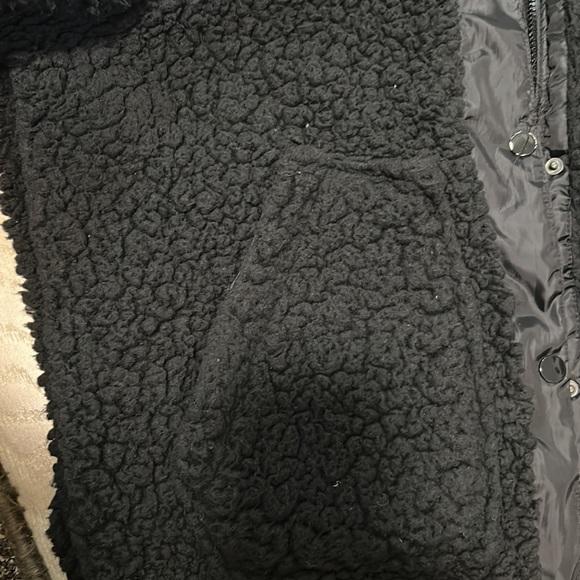 black teddy bear jacket - Picture 3 of 4